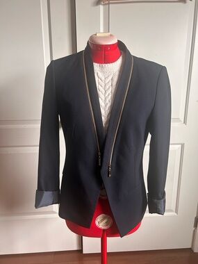 Ivanka Trump Black Zip-Trim Blazer
